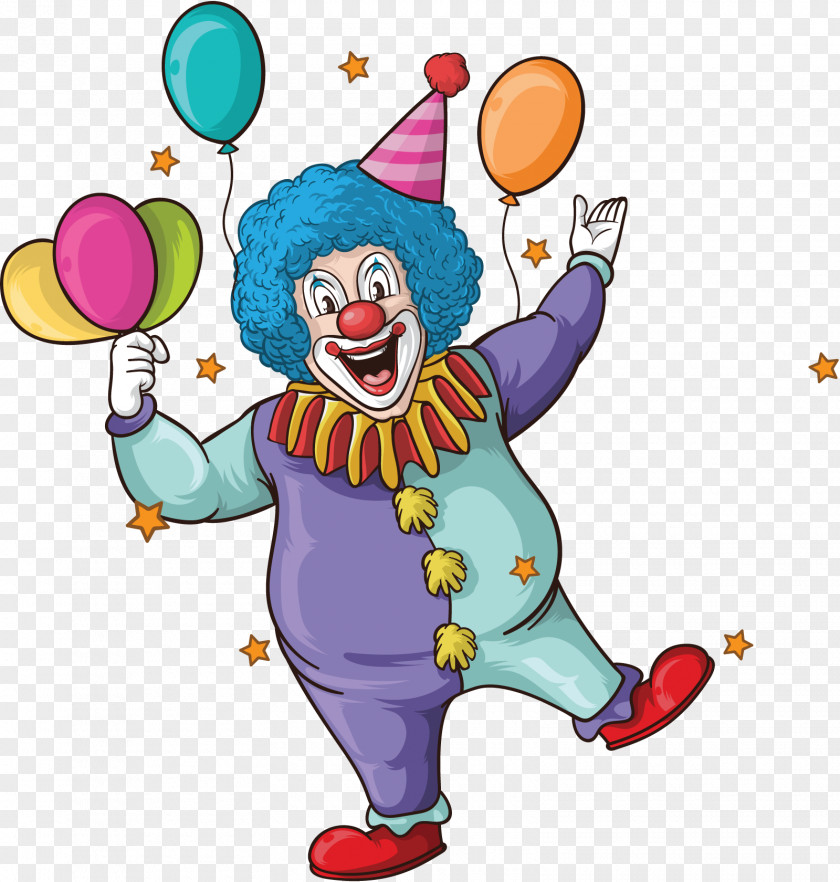 Vector Show Clowns Wedding Invitation Clown Birthday Greeting Card PNG