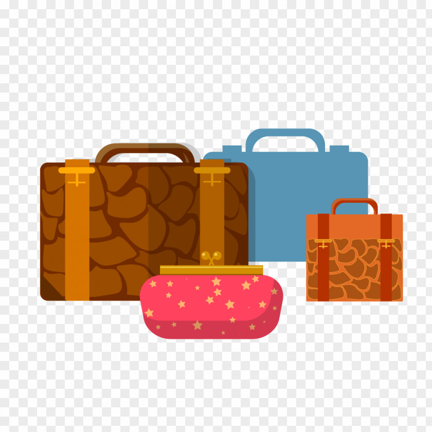 Color Luggage Bag Suitcase Baggage PNG