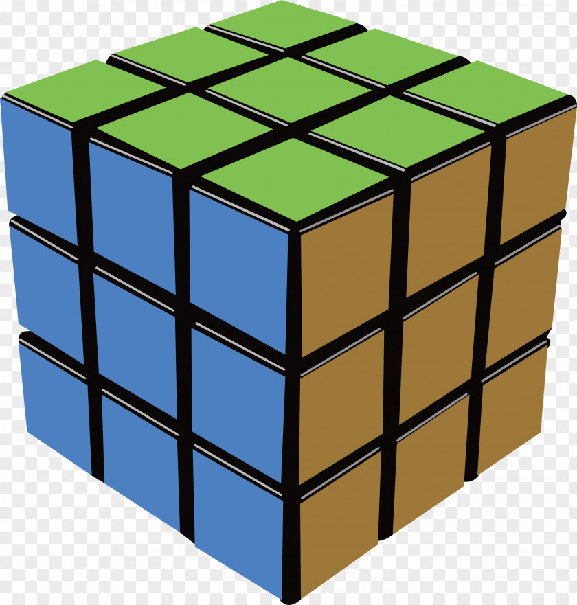 Cube Vector Element Rubiks Three-dimensional Space Game Clip Art PNG