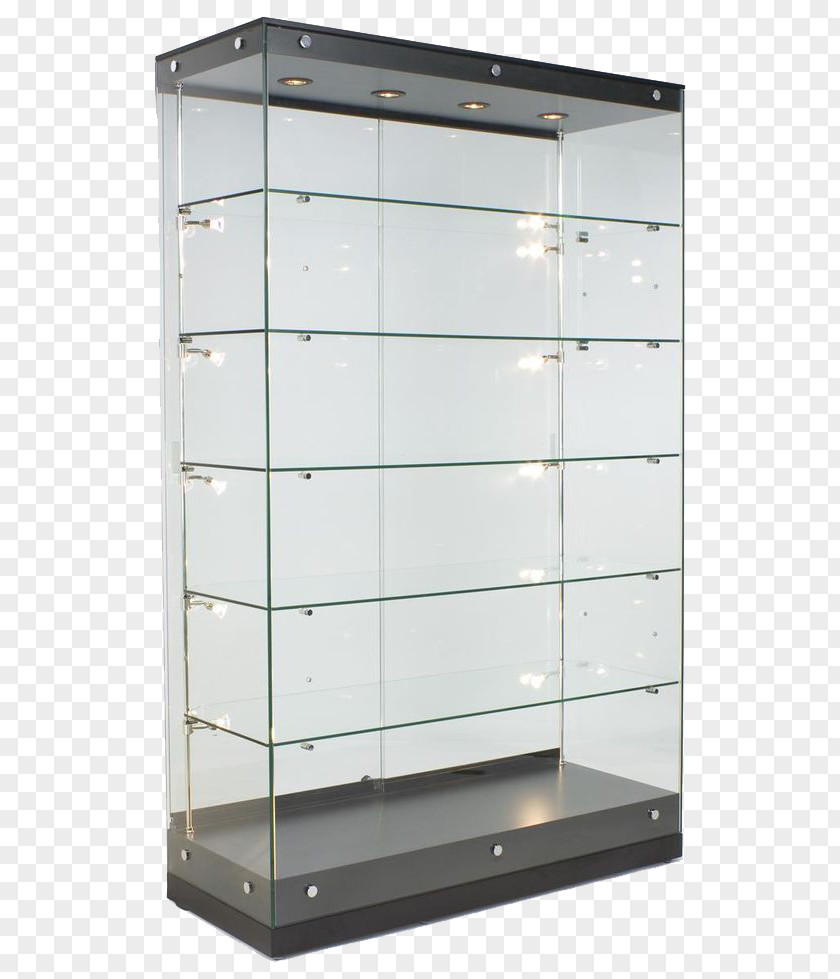 Modern Glass Display Rack Case Cabinetry Curio Cabinet Wall PNG