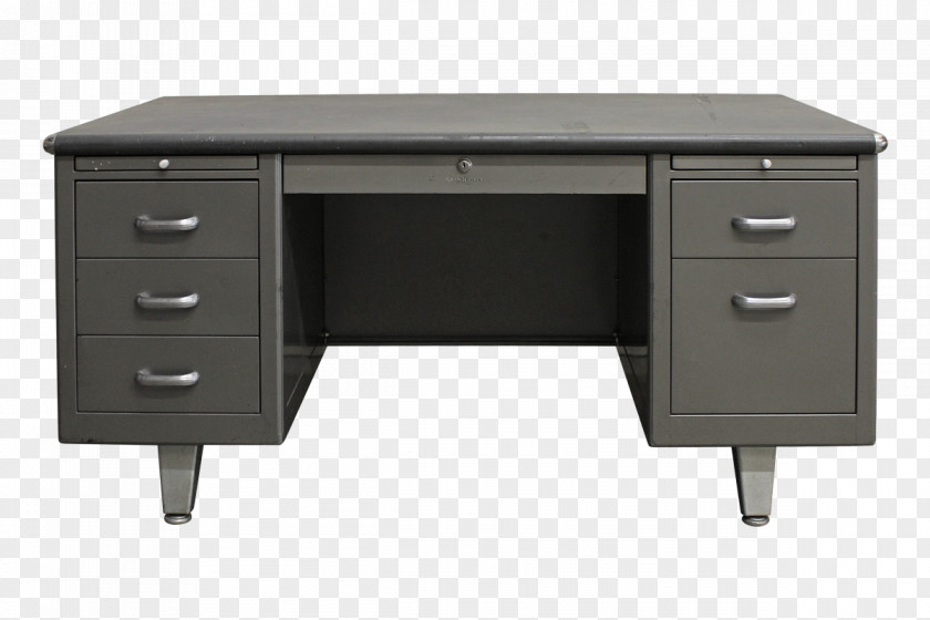 Office Desk Table Drawer Furniture Steel PNG