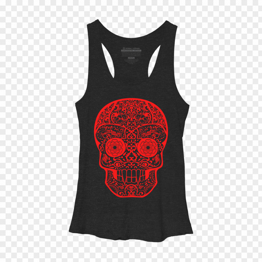 Calavera T-shirt Sleeveless Shirt Gilets Outerwear PNG