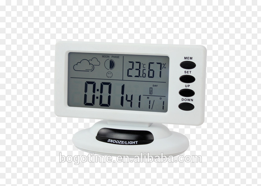 Digital Clock Measuring Scales Hygrometer Humidity LED Lamp PNG