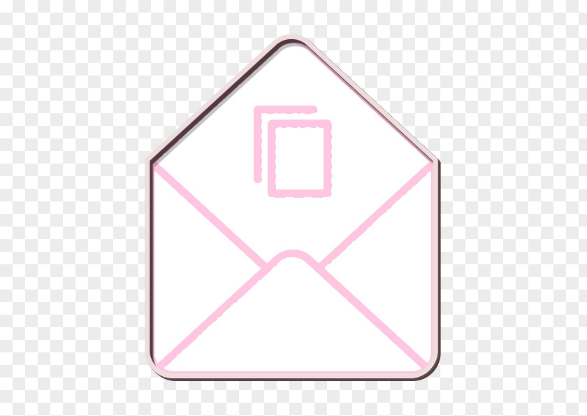 Pink Meter Envelope Icon PNG