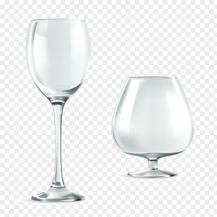 Vector Transparent Glass Goblet Red Wine Sparkling Cup PNG