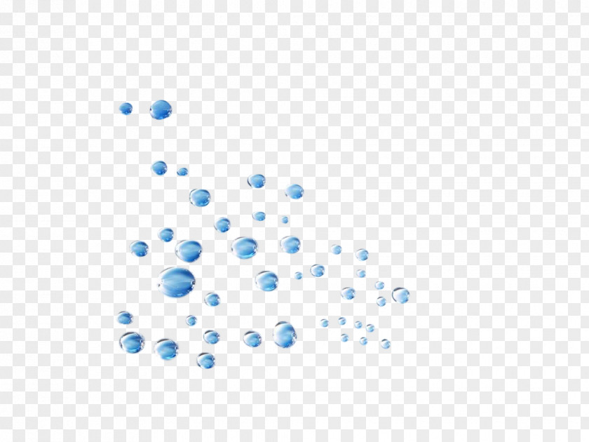 Blue Water Droplets Drop Circle PNG