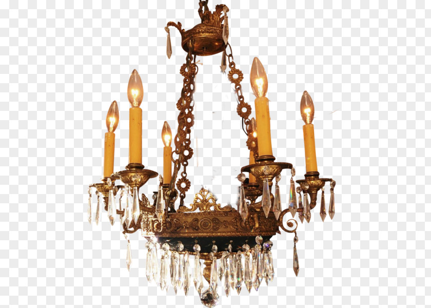 Brass Chandelier Bronze Candle Lighting PNG