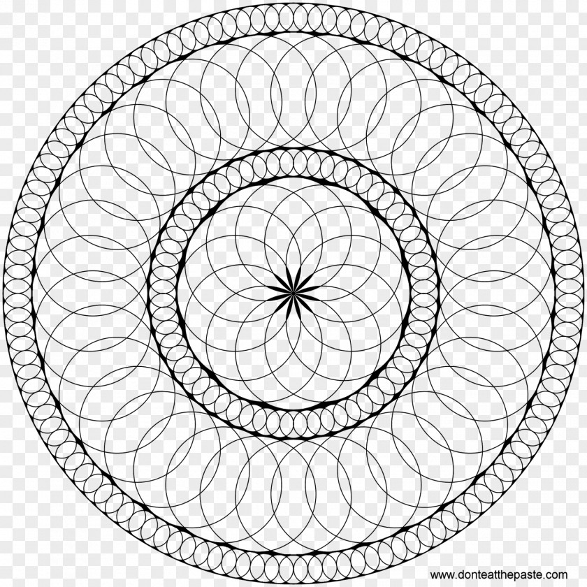 Circle Coloring Book Mandala Eating PNG