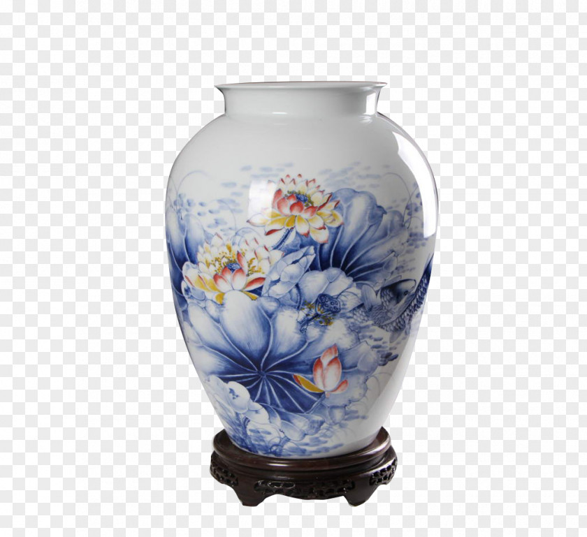 Vase Jingdezhen Porcelain Blue And White Pottery Ceramic PNG