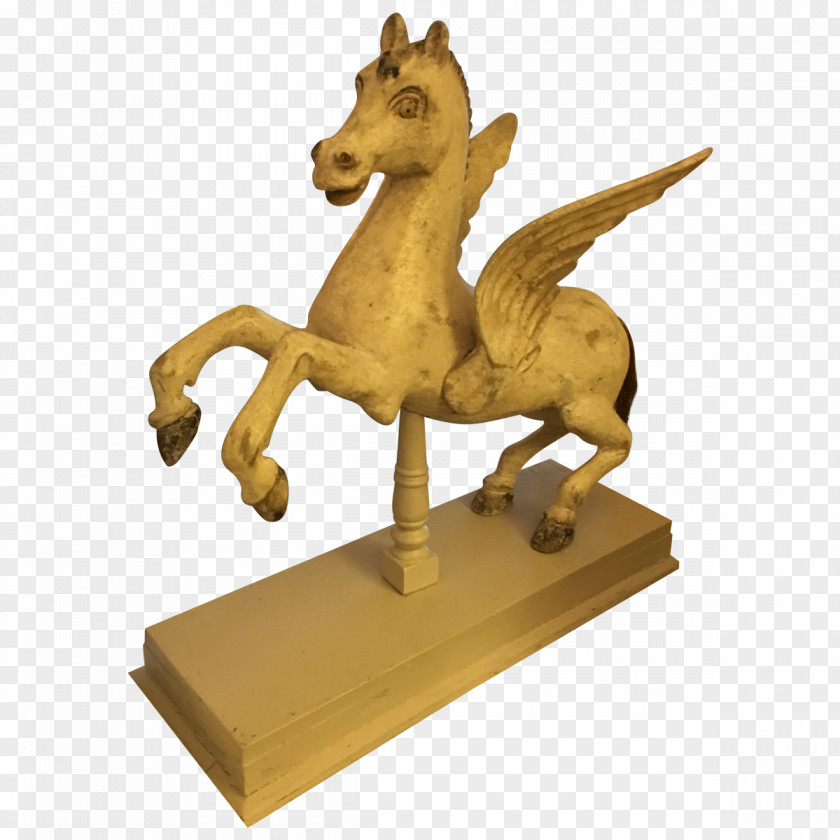 Wood Carving Horse Bronze Sculpture PNG