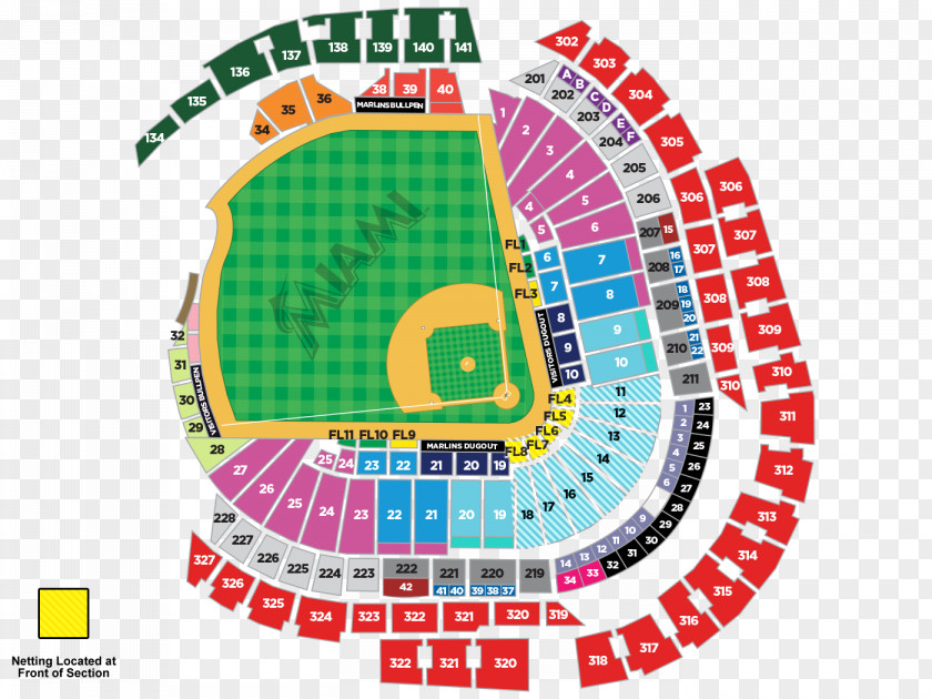 Marlins Park Miami Hard Rock Stadium Seating Assignment PNG