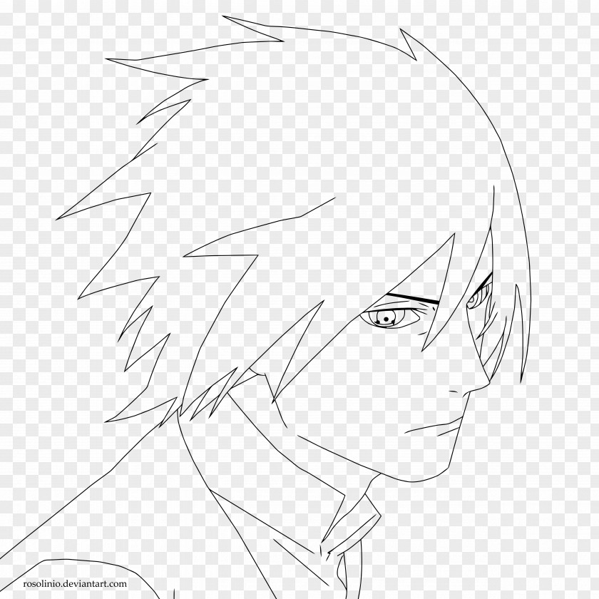 Drawing Sasuke Uchiha Line Art Nose Sketch PNG