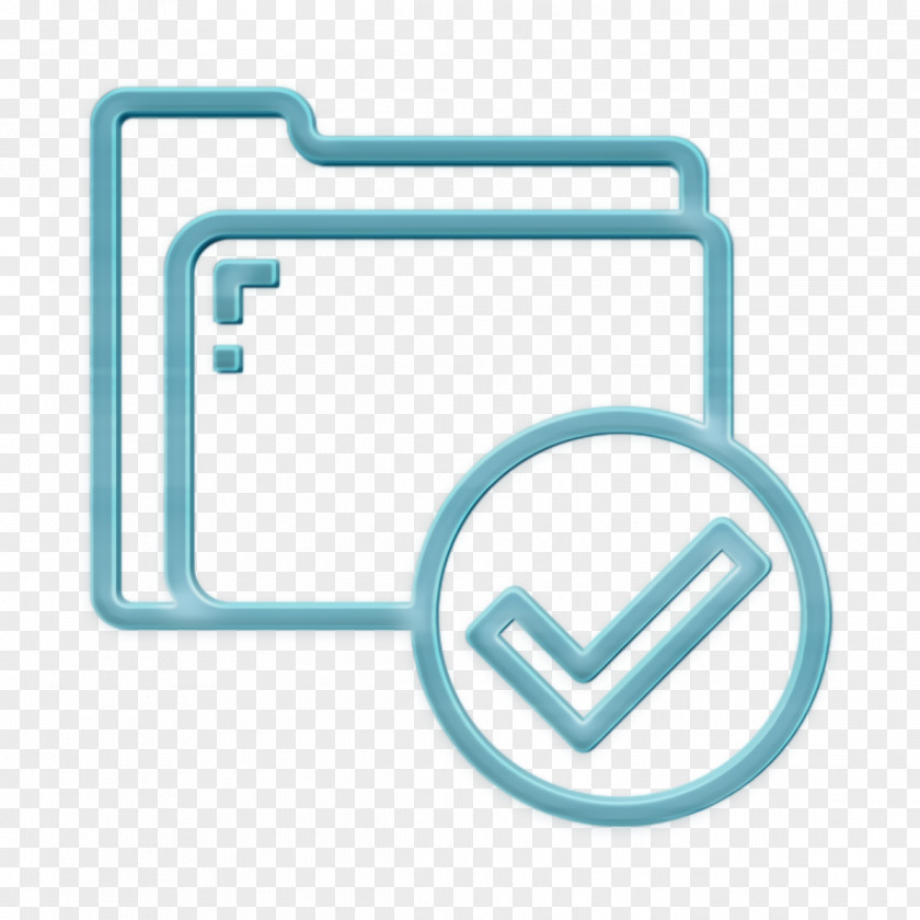 Folder And Document Icon Checkmark PNG