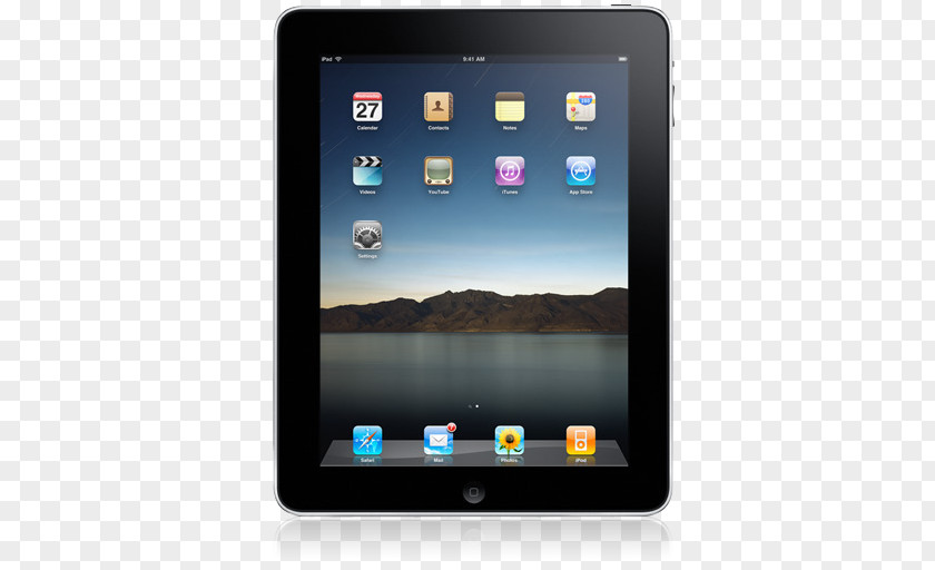 IPad Front Straight On Electronic Device Gadget Multimedia Mobile PNG