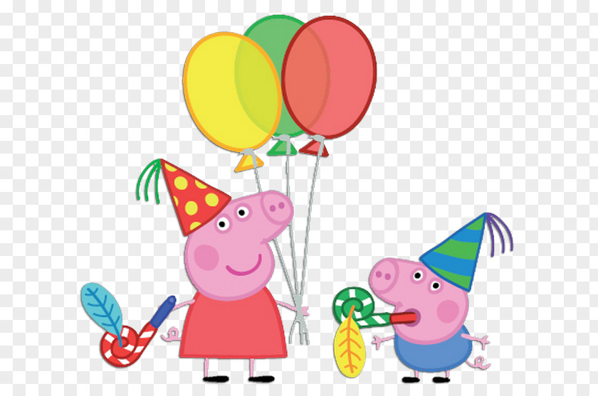 Peppa Daddy Pig Mummy Party Paper PNG