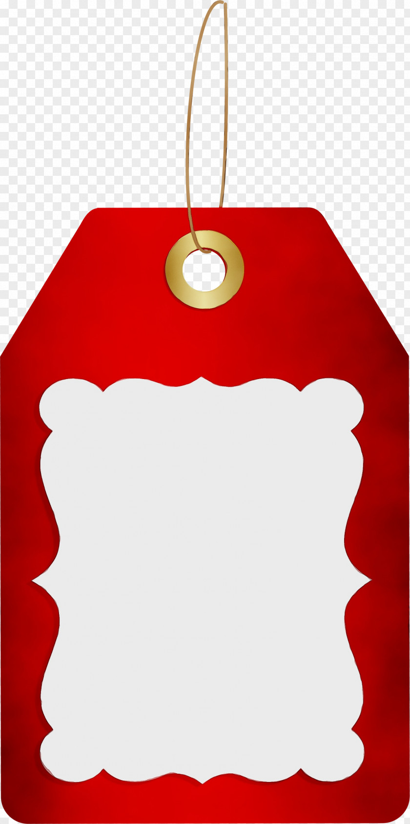 Rectangle Holiday Ornament Red Christmas PNG