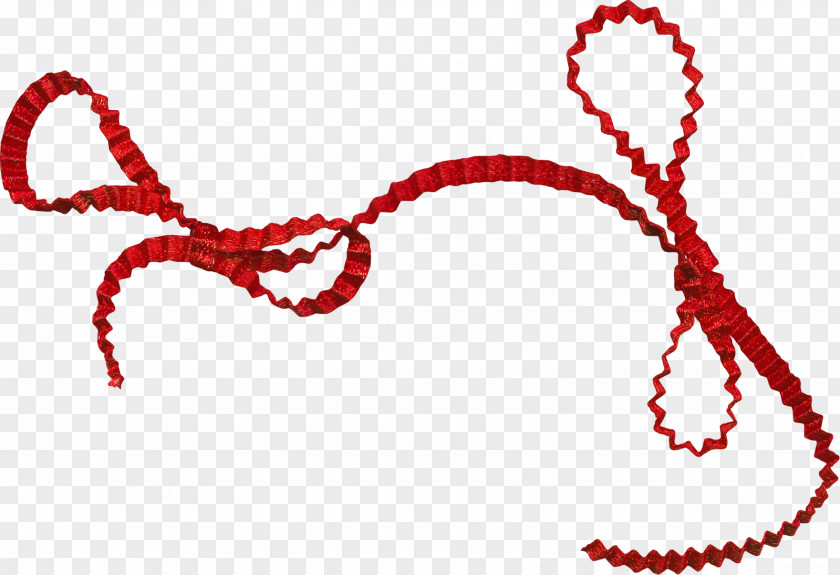 Red Bow Shoelace Knot Christmas Ribbon PNG
