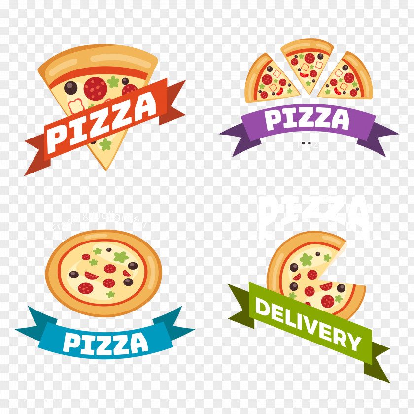 Pizza Slices Pattern Logo Clip Art PNG