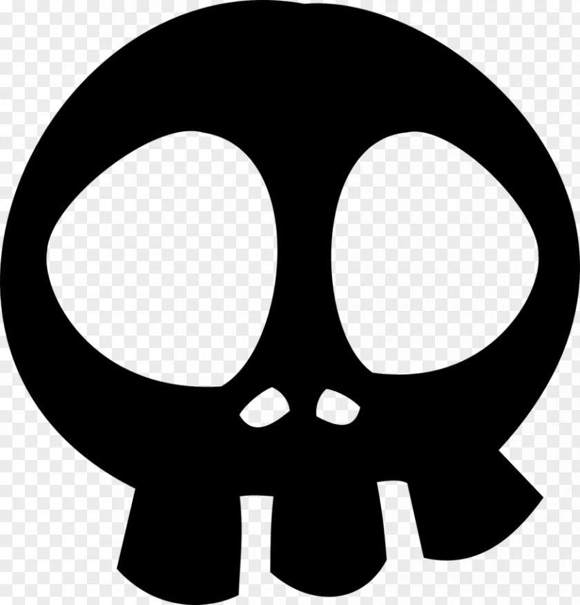 Skull Logo Snout White Black M Clip Art PNG