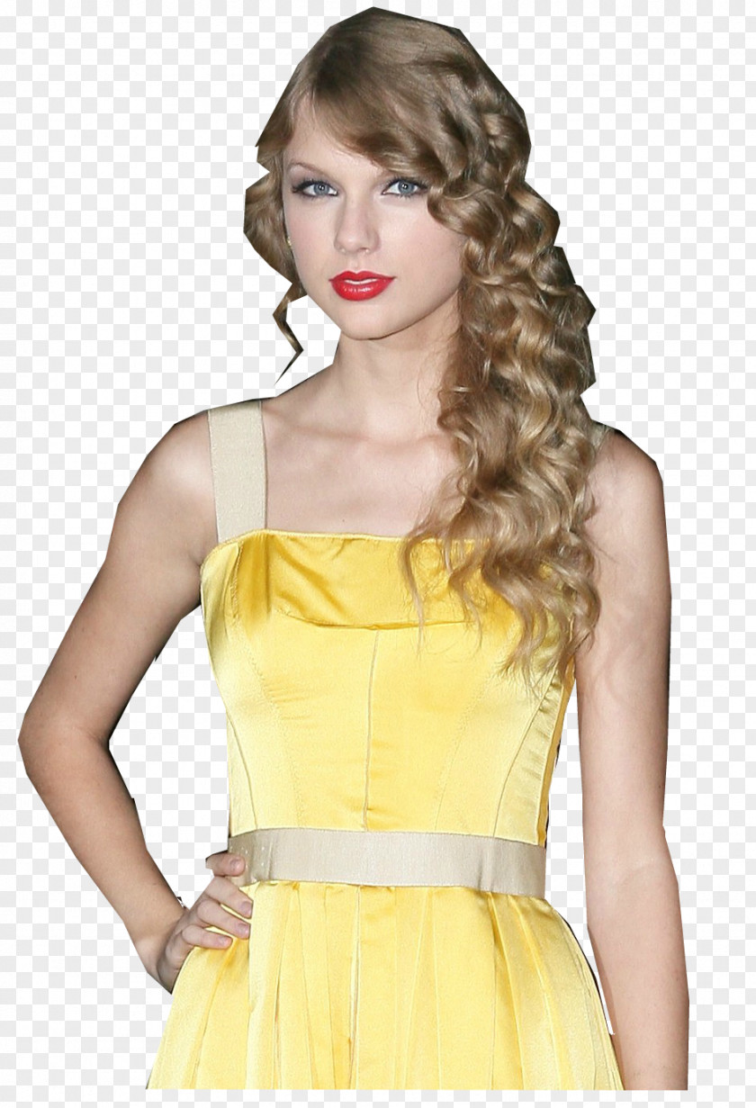 Taylor Swift Fearless Dress Model Yellow PNG