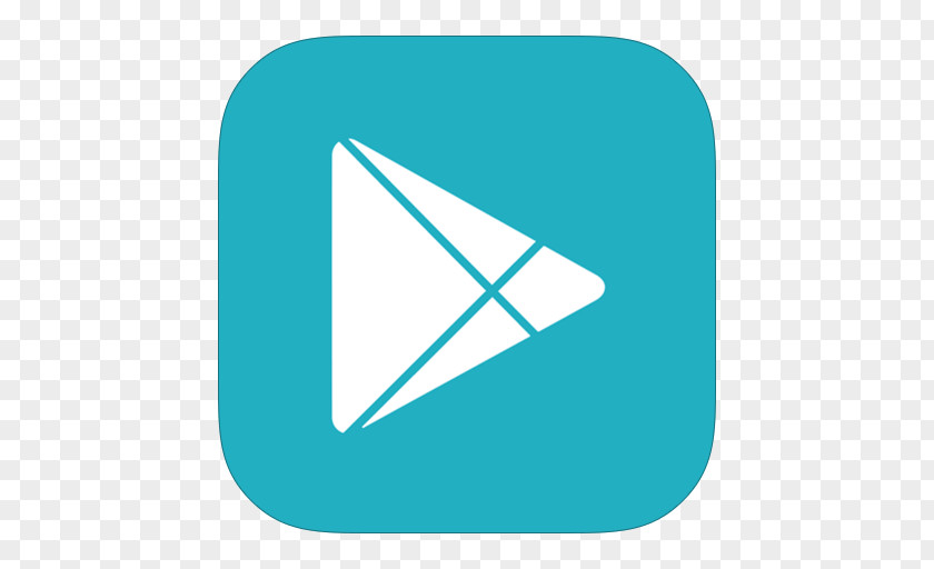 MetroUI Google Play Blue Triangle Area Symbol PNG