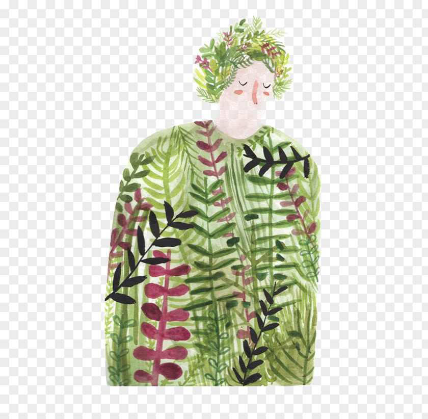 Plant Woman Illustrator Drawing Artist Painting Illustration PNG
