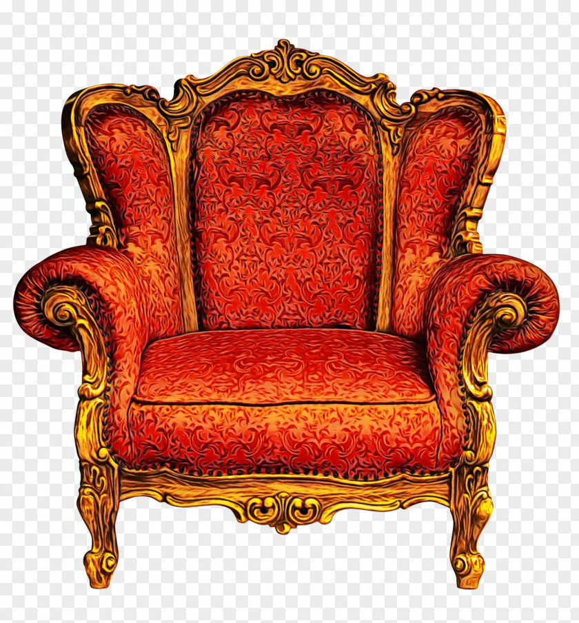 Throne Room Furniture Chair Red Napoleon Iii Style Carving PNG