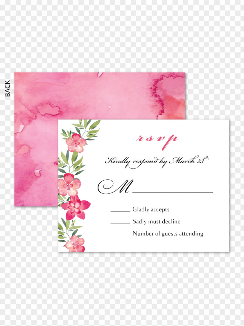 Wedding Invitation Floral Design Greeting & Note Cards RSVP PNG