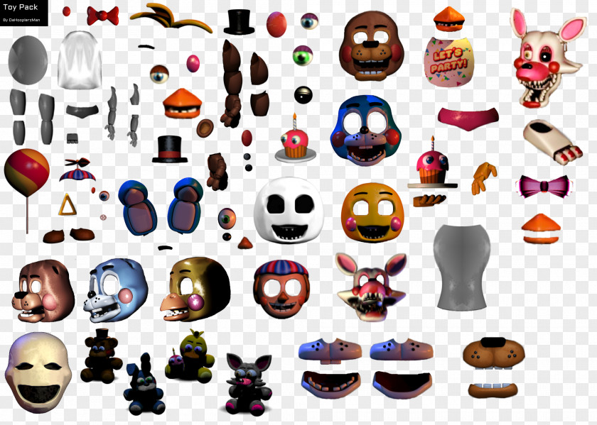 Folding Layout Five Nights At Freddy's 4 3 2 Animatronics PNG