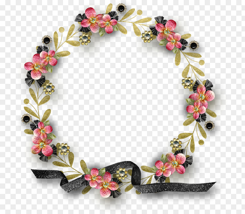 Garland Frame Flower Floral Design Wreath Jewellery Headpiece PNG