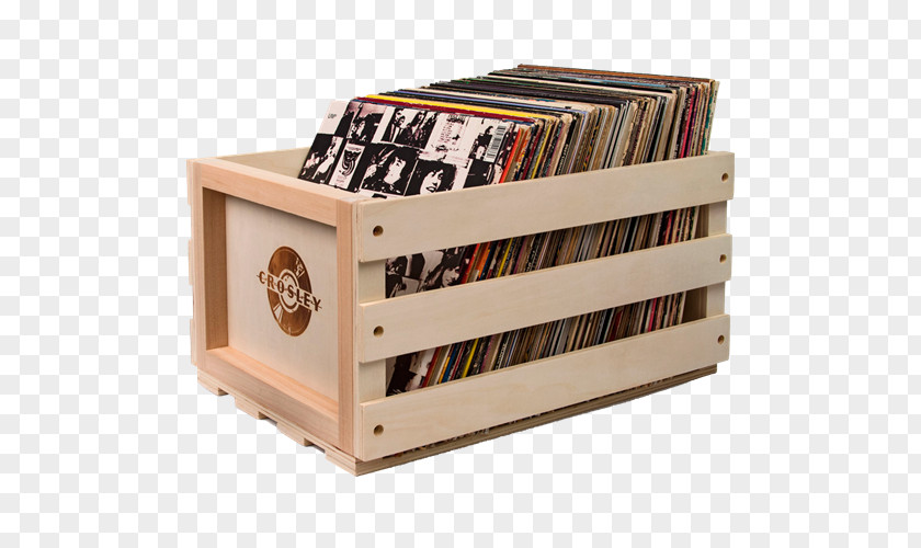 Patrick Dab AC1004A-NA Record Storage Crate Holds Up To 75 Albums, NaturalFire-branded With The Iconic Crosley Logo By Phonograph Cruiser CR8005A CR8005D PNG