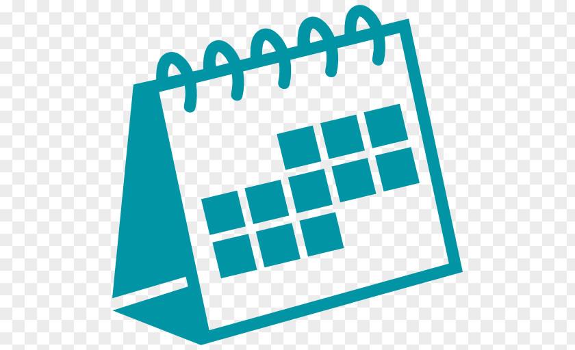 Turquoise Logo Calendar Cartoon PNG