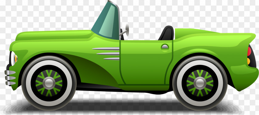 Green Sports Car Decorative Pattern Sudha Cars Museum Vintage PNG