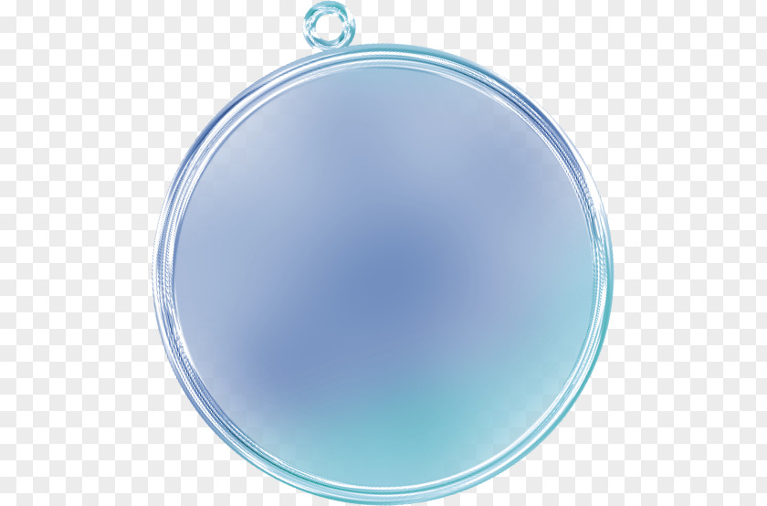 Mini Mirror Blue Glass Circle PNG