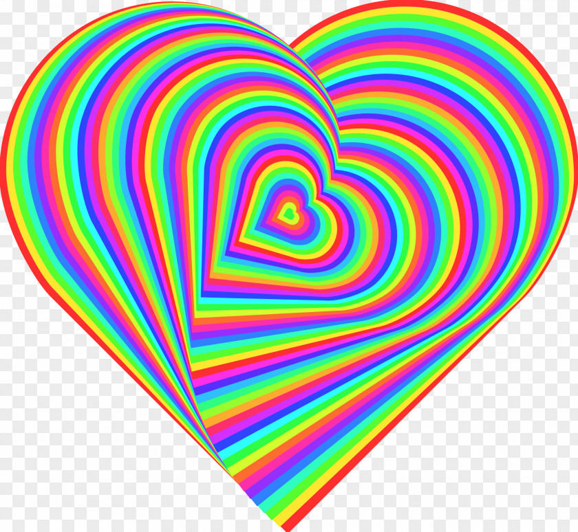Rainbow Heart Desktop Wallpaper Clip Art PNG