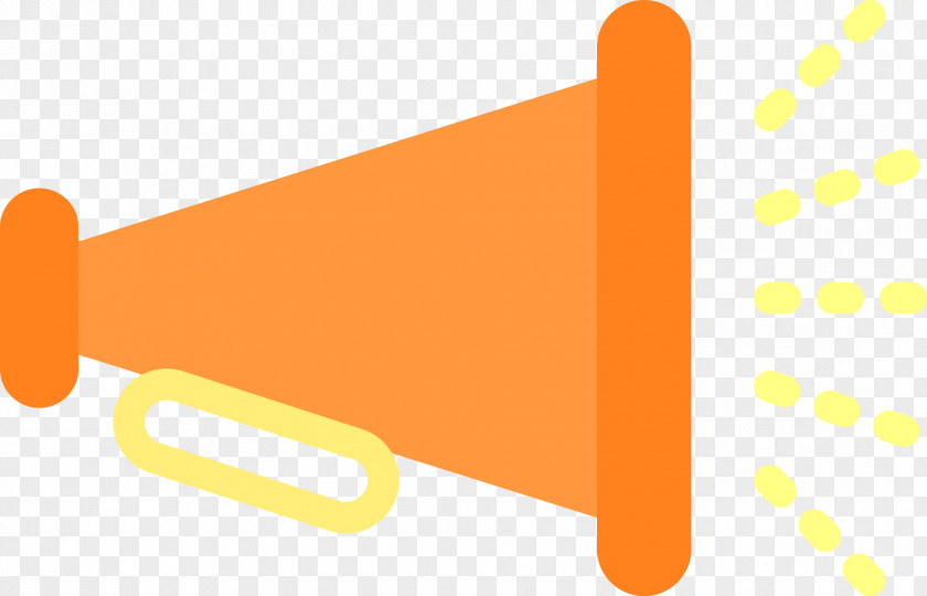 Orange Speaker Megaphone Yellow Material Font PNG