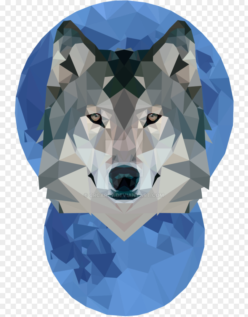 Painting Gray Wolf Art Geometry Low Poly PNG