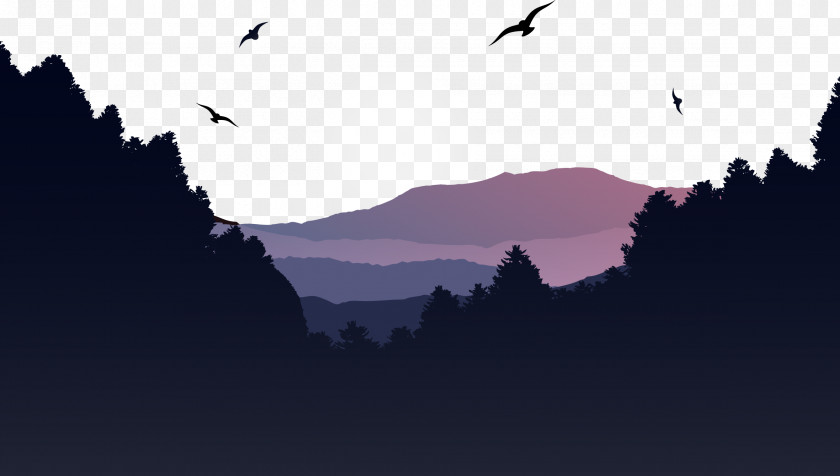 Asaka Mountain Forest Background Vector Euclidean Landscape PNG