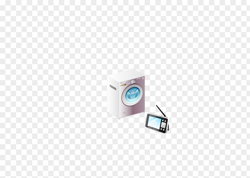 Radio Creative Cartoon Washing Machine Icon PNG