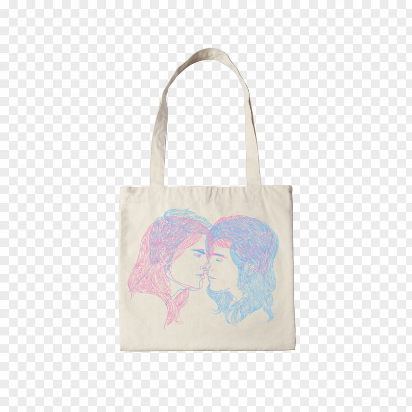 Decorative Colored Canvas Bag Couple Paper Tote PNG