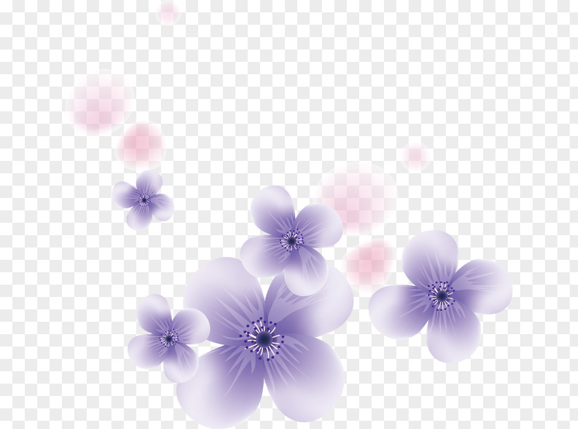 Falling Flowers Petal Purple Flower PNG