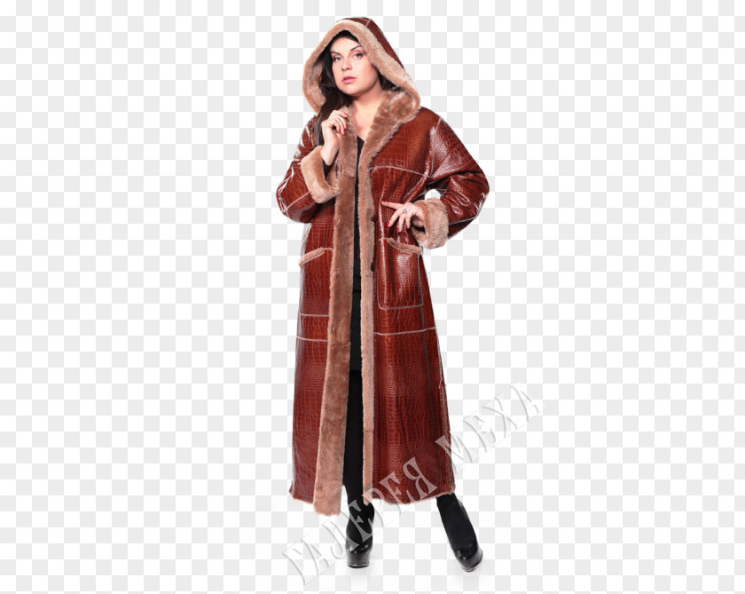 Fur Coat Overcoat Maroon PNG