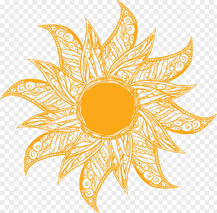 Sun Logo Textile Industry Label Paper PNG