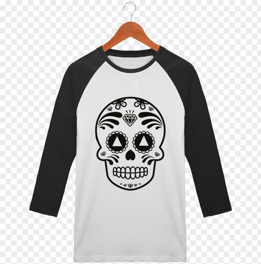 Black T-shirt Design Unisex Skull Sleeve Bluza PNG