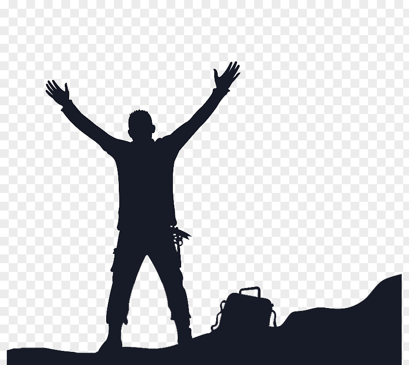 Vector Backpackers Summit Battle Silhouette Royalty-free Drawing Clip Art PNG