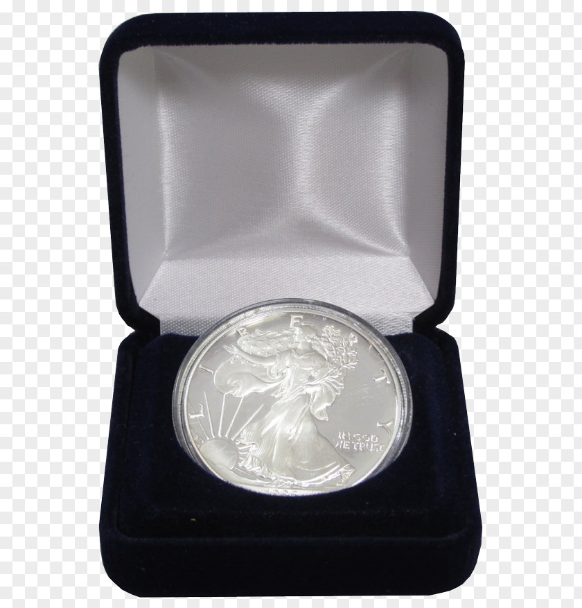 Velvet Box Silver Coin PNG