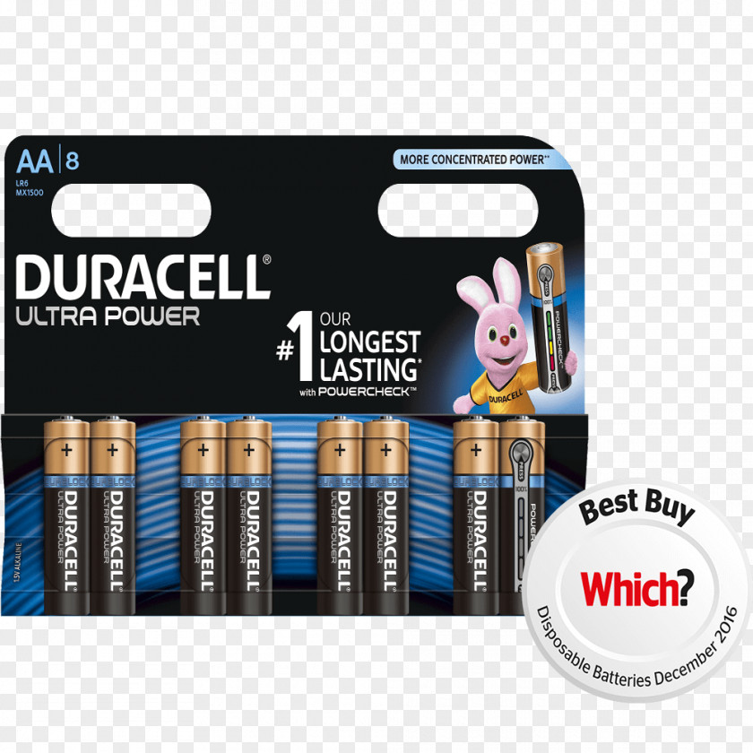 Duracell AA Battery Electric Alkaline Nine-volt PNG