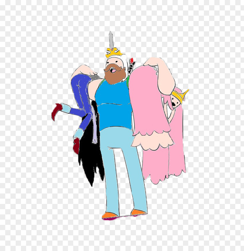 Finn The Human Princess Bubblegum Marceline Vampire Queen Fan Art PNG