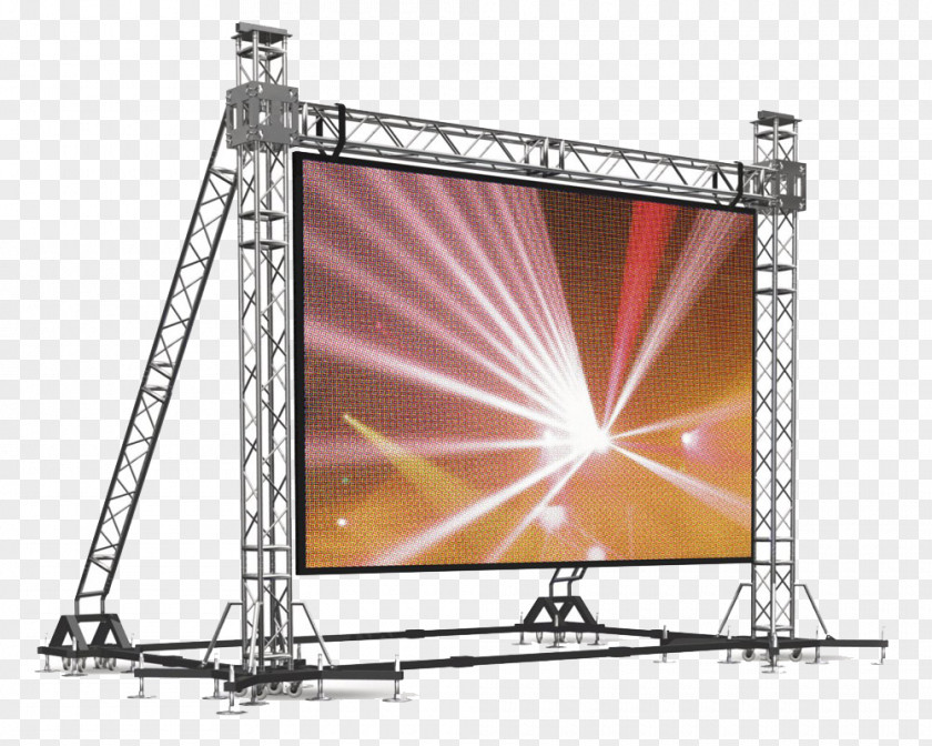 Led Screen Background LED Display Truss Light-emitting Diode Video Wall PNG