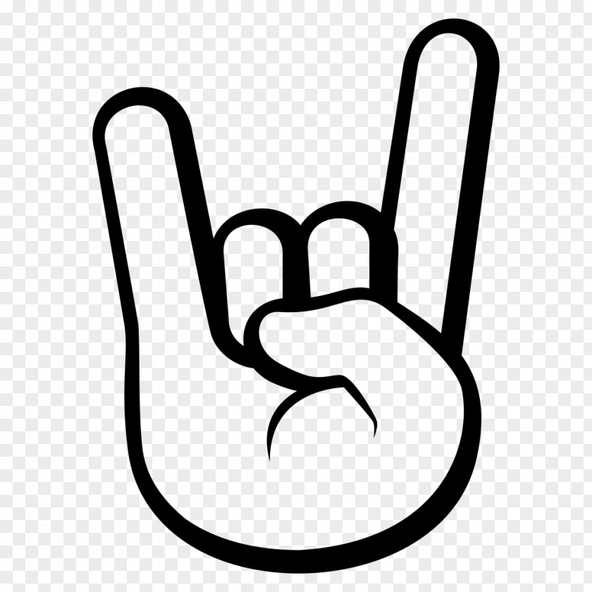 Rock N Roll Emoji Sign Of The Horns Emoticon Symbol PNG